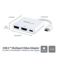 Miniatura 7 de USB TYPE-C TO HDMI ADAPTER PD & USB PORT -USB-C 4K - WHI TE