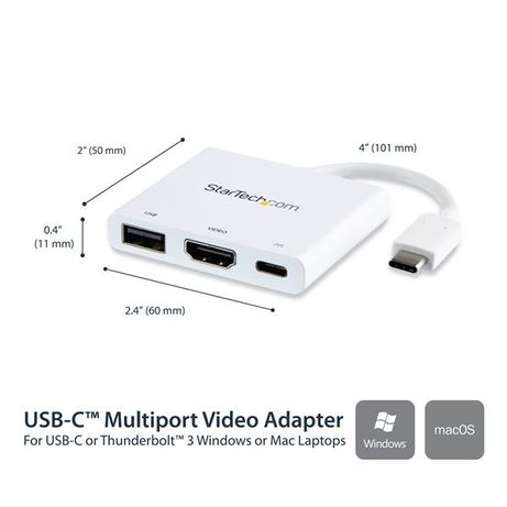 USB TYPE-C TO HDMI ADAPTER PD & USB PORT -USB-C 4K - WHI TE - Imagen 7 de 8 USB TYPE-C TO HDMI ADAPTER PD & USB PORT -USB-C 4K - WHI TE - Imagen 7 de 8