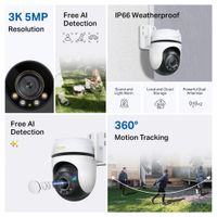 Miniatura 6 de TP-Link TAPO C530WS cámara de vigilancia Torreta Cámara de seguridad IP Exterior 2880 x 1620 Pixeles Pared