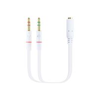 Miniatura 2 de CABLE AUDIO NANO CABLE JACK3.5/H - 2*JACK3.5/M 20CM BLANCO