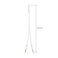 Miniatura 4 de CABLE AUDIO NANO CABLE JACK3.5/H - 2*JACK3.5/M 20CM BLANCO