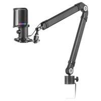 Miniatura 1 de MICROFONO PROFESIONAL MARS GAMING MMICXT BLACK MICROFONO DE ESTUDIO DE ALTA DEFINICION ADC 192kHz DYNAMIC ARGB RING
