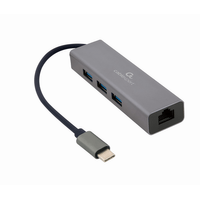 Miniatura 1 de ADAPTADOR DE RED GEMBIRD USB-C GIGABIT CON CONCENTRADOR USB 3.1 DE 3 PUERTOS