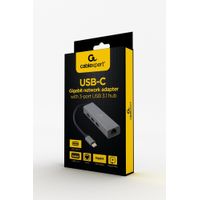 Miniatura 4 de ADAPTADOR DE RED GEMBIRD USB-C GIGABIT CON CONCENTRADOR USB 3.1 DE 3 PUERTOS