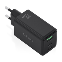 Miniatura 1 de AISENS Cargador GaN 65W  2xUSB C PD3 0 QC4 0  1xUSB A QC3 0  Negro