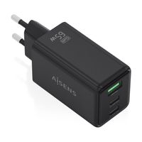 Miniatura 2 de AISENS Cargador GaN 65W  2xUSB C PD3 0 QC4 0  1xUSB A QC3 0  Negro