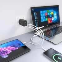 Miniatura 6 de AISENS Cargador GaN 65W  2xUSB C PD3 0 QC4 0  1xUSB A QC3 0  Negro