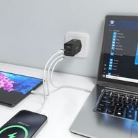 Miniatura 7 de AISENS Cargador GaN 65W  2xUSB C PD3 0 QC4 0  1xUSB A QC3 0  Negro