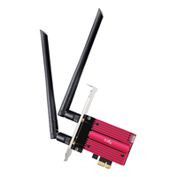 Miniatura 1 de Cudy Adaptador de Red PCIe Tribanda WiFi 7 BE9300 - Bluetooth 5.4 - Disipador Termico - Color Negro/Rojo