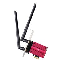 Miniatura 2 de Cudy Adaptador de Red PCIe Tribanda WiFi 7 BE9300 - Bluetooth 5.4 - Disipador Termico - Color Negro/Rojo