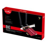 Miniatura 6 de Cudy Adaptador de Red PCIe Tribanda WiFi 7 BE9300 - Bluetooth 5.4 - Disipador Termico - Color Negro/Rojo