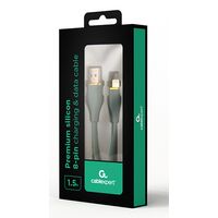 Miniatura 3 de CABLE DE CARGA Y DATOS GEMBIRD DE SILICONA PREMIUM DE 8 CLAVIJAS 1,5 M VERDE