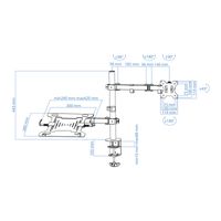 Miniatura 14 de Tooq DB1200TN-B Soporte mesa monitor/portátil