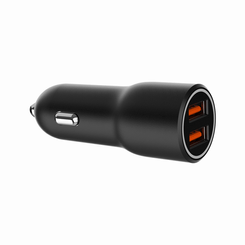 CARGADOR RAPIDO PARA COCHE GEMBIRD CON 2 PUERTOS USB, QC3.0, 36 W, NEGRO