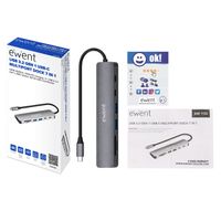 Miniatura 3 de HUB EWENT EW1152 USB-C 7 EN 1 HDMI 4K/USB-C/2USB-A/LECTOR TARJETAS SD Y MIROSD
