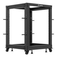 Miniatura 2 de ARMARIO LANBERG ABIERTO RACK 19" 15U 600X600 AJUSTABLE HASTA 1100 NEGRO