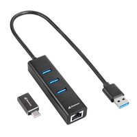 Miniatura 2 de HUB USB SHARKOON 3X3.2 GEN 1 + RJ45  ALUMINIO NEGRO