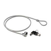 Miniatura 1 de CABLE 1M SEGURIDAD ANTIRROBO OEM CON LLAVE PARA PORTATIL, MONITOR, ORDENADOR