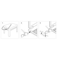 Miniatura 3 de CABLE 1M SEGURIDAD ANTIRROBO OEM CON LLAVE PARA PORTATIL, MONITOR, ORDENADOR