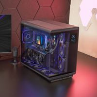 Miniatura 5 de CAJA ATX MARS GAMING MC-REVPRO PANTALLA LCD 4.3" CRISTAL TEMPLADO 4X VENTILADORES ARGB BLACK