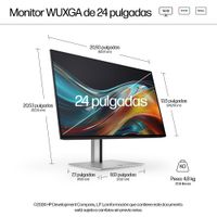 Miniatura 5 de HP Monitor HP Pro de la serie 7 de 24 pulgadas con resolución WUXGA: 724pn   24" LCD IPS WUXGA HDMI