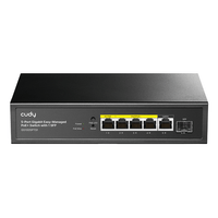Miniatura 1 de CUDY 5-Port Gigabit PoE+ Switch with 1 SFP Port 120W