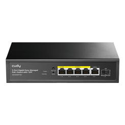 CUDY 5-Port Gigabit PoE+ Switch with 1 SFP Port 120W