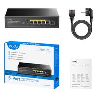 Miniatura 3 de CUDY 5-Port Gigabit PoE+ Switch with 1 SFP Port 120W