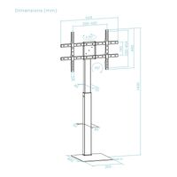 Miniatura 8 de Tooq FS2286M-B Soporte suelo Midas 37-70 90º