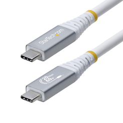 Cable USB4 3m - USB-C Certificado USB-IF - 20Gbps - Blanco