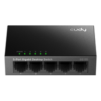 Miniatura 1 de SWITCH 5 PUERTOS 10/100/1000 CUDY GS105 NEGRO