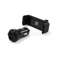 Miniatura 1 de CARGADOR COCHE CONCEPTRONIC CUSBCAR2AKIT USB 2A NEGRO + SOPORTE