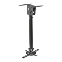 Miniatura 1 de AISENS CP02TSRE-051 SOPORTE DE TECHO PARA PROYECTOR HASTA 20KG PASACABLES NEGRO