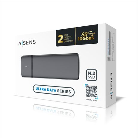 AISENS Caja Externa M.2 (NGFF) ASM2-002G SATA/NVME a USB3.1/USB3.2 GEN2, Gris - Imagen 6 de 7 AISENS Caja Externa M.2 (NGFF) ASM2-002G SATA/NVME a USB3.1/USB3.2 GEN2, Gris - Imagen 6 de 7