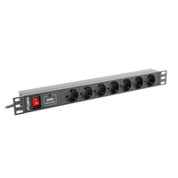 Miniatura 1 de REGLETA LANBERG 1U 16A RACK 19 7X SOCKET NEGRO 2M