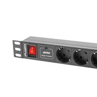 Miniatura 4 de REGLETA LANBERG 1U 16A RACK 19 7X SOCKET NEGRO 2M