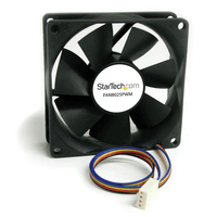 Miniatura 1 de STARTECH  Ventilador Fan para Chasis Caja de Ordenador PC Torre  - 80x25mm - Conector PWN  Negro