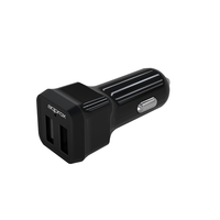 Miniatura 1 de CARGADOR APPROX PARA COCHE 2 USB 5V  2.4AH COLOR NEGRO APPUSBCAR24B