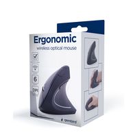 Miniatura 3 de RATON ERGONOMICO GEMBIRD INALAMBRICO NEGRO 6 BOTONES