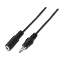 Miniatura 1 de Aisens Cable Audio Estéreo Jack 3.5/M-Jack 3.5/H Negro 3M