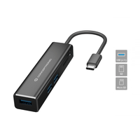Miniatura 1 de HUB 3.1 USB-C CONCEPTRONIC DONN08 3 PUERTOS USB 3.0 Y LECTOR TARJETAS SD / MICROSD