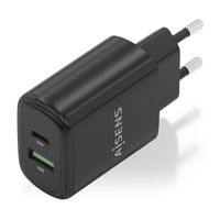 Miniatura 6 de CARGADOR AISENS GAN 20W, 1XUSB-C PD3.0, 1XUSB-A QC3.0, NEGRO