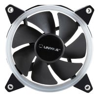 Miniatura 9 de KIT 3xVENTILADOR INTERNO UNYKA CANDY 120mm ANILLO ARGB LED 7 ASPAS 1500RPM CON MANDO A DISTANCIA