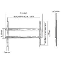Miniatura 8 de SOPORTE PANTALLA 37"- 70" FIJO EQUIP MAX. 35KGS VESA MAX 600X400