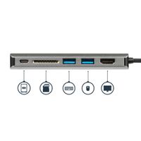 Miniatura 6 de USB-C MULTIPORT ADAPTER WITH SD PD - 4K HDMI - GBE - 2X USB -A