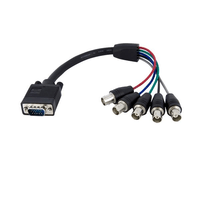 Miniatura 1 de StarTech com Cable de 30 cm Coaxial para Monitor HD15 VGA a 5 BNC RGBHV   Macho a Hembra   negro
