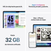 Miniatura 9 de PORTATIL APPLE MACBOOK AIR 15" M5 10C/10G 16GB 1TB SILVER