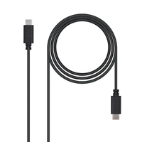 Miniatura 1 de Nanocable - CABLE USB 2 3A TIPO USB-C/M-USB-C/M, NEGRO 1 M