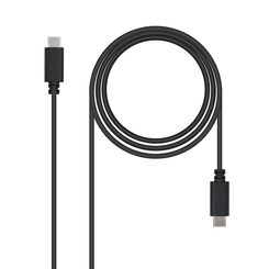 Nanocable - CABLE USB 2 3A TIPO USB-C/M-USB-C/M, NEGRO 1 M