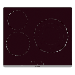 VITROCERAMICA INDEPENDIENTE RADIANTES BRANDT BPV6322B 3 ZONAS COCCION ANCHO 58 CM